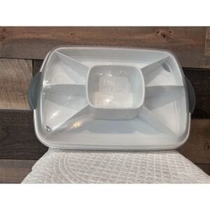 Pampered Chef  #2781 Chillzanne Rectangle Server Tray Deviled Eggs Veggies Fruit